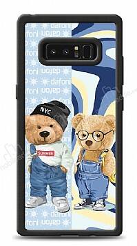 Dafoni Art Samsung Galaxy Note 8 Summer Couple Teddy Kılıf - 1