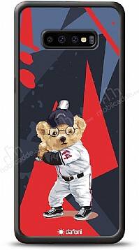 Dafoni Art Samsung Galaxy S10 Baseball Bear Kılıf - 1