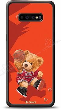 Dafoni Art Samsung Galaxy S10 Basketball Bear Kılıf - 1