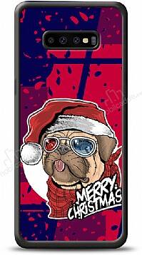 Dafoni Art Samsung Galaxy S10 Christmas Pug Kılıf - 1