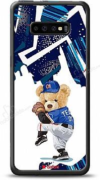 Dafoni Art Samsung Galaxy S10 Hand Soccer Teddy Bear Kılıf - 1