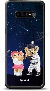 Dafoni Art Samsung Galaxy S10 Plus Sporty Couple Teddy Kılıf - 1