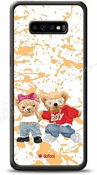 Dafoni Art Samsung Galaxy S10 Plus Style Couple Teddy Kılıf - 1