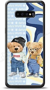 Dafoni Art Samsung Galaxy S10 Plus Summer Couple Teddy Kılıf - 1