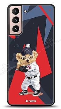 Dafoni Art Samsung Galaxy S21 Baseball Bear Kılıf - 1