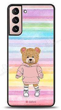 Dafoni Art Samsung Galaxy S21 Chic Teddy Bear Kılıf - 1