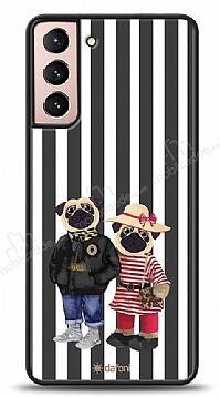 Dafoni Art Samsung Galaxy S21 Cool Pugs Kılıf - 1