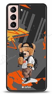 Dafoni Art Samsung Galaxy S21 Cool Teddy Bear Kılıf - 1