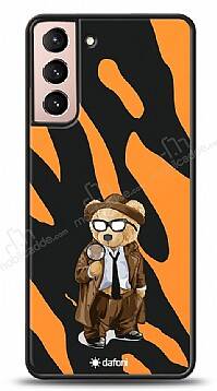 Dafoni Art Samsung Galaxy S21 Detective Teddy Bear Kılıf - 1