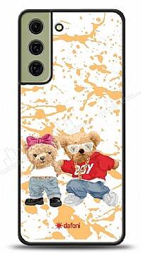 Dafoni Art Samsung Galaxy S21 FE 5G Style Couple Teddy Kılıf - 1