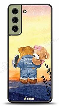 Dafoni Art Samsung Galaxy S21 FE 5G Sunset Teddy Bears Kılıf - 1