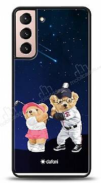 Dafoni Art Samsung Galaxy S21 Plus Sporty Couple Teddy Kılıf - 1