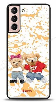 Dafoni Art Samsung Galaxy S21 Plus Style Couple Teddy Kılıf - 1