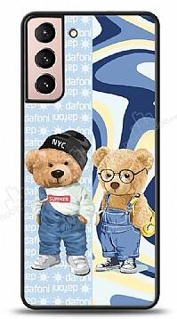 Dafoni Art Samsung Galaxy S21 Plus Summer Couple Teddy Kılıf - 1