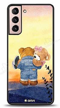 Dafoni Art Samsung Galaxy S21 Plus Sunset Teddy Bears Kılıf - 1