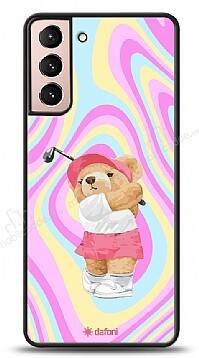 Dafoni Art Samsung Galaxy S21 Plus Tennis Girl Bear Kılıf - 1