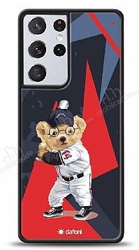 Dafoni Art Samsung Galaxy S21 Ultra Baseball Bear Kılıf - 1