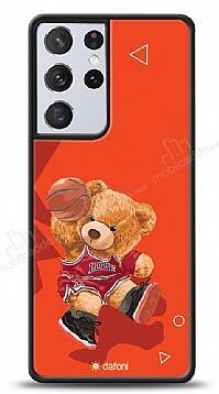 Dafoni Art Samsung Galaxy S21 Ultra Basketball Bear Kılıf - 1