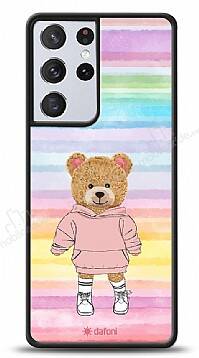 Dafoni Art Samsung Galaxy S21 Ultra Chic Teddy Bear Kılıf - 1