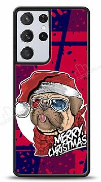 Dafoni Art Samsung Galaxy S21 Ultra Christmas Pug Kılıf - 1