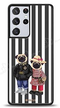 Dafoni Art Samsung Galaxy S21 Ultra Cool Pugs Kılıf - 1