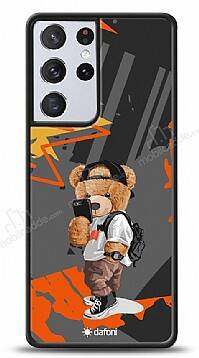 Dafoni Art Samsung Galaxy S21 Ultra Cool Teddy Bear Kılıf - 1