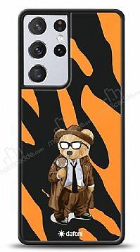 Dafoni Art Samsung Galaxy S21 Ultra Detective Teddy Bear Kılıf - 1