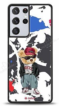 Dafoni Art Samsung Galaxy S21 Ultra Sporty Teddy Bear Kılıf - 1