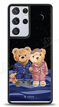 Dafoni Art Samsung Galaxy S21 Ultra Under The Stars Teddy Bears Kılıf - 1