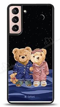 Dafoni Art Samsung Galaxy S21 Under The Stars Teddy Bears Kılıf - 1