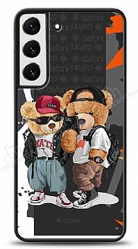 Dafoni Art Samsung Galaxy S22 5G Icon Couple Teddy Kılıf - 1