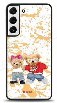 Dafoni Art Samsung Galaxy S22 5G Style Couple Teddy Kılıf - 1