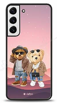 Dafoni Art Samsung Galaxy S22 Plus 5G Cool Couple Teddy Kılıf - 1