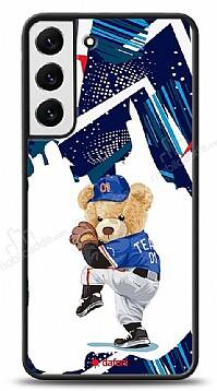 Dafoni Art Samsung Galaxy S22 Plus 5G Hand Soccer Teddy Bear Kılıf - 1