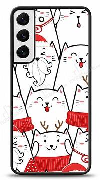 Dafoni Art Samsung Galaxy S22 Plus 5G New Year Cats Kılıf - 1