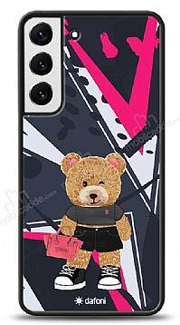 Dafoni Art Samsung Galaxy S22 Plus 5G Rock And Roll Teddy Bear Kılıf - 1