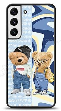 Dafoni Art Samsung Galaxy S22 Plus 5G Summer Couple Teddy Kılıf - 1