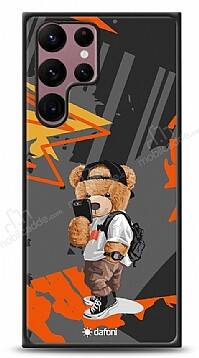 Dafoni Art Samsung Galaxy S22 Ultra 5G Cool Teddy Bear Kılıf - 1