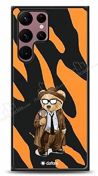 Dafoni Art Samsung Galaxy S22 Ultra 5G Detective Teddy Bear Kılıf - 1