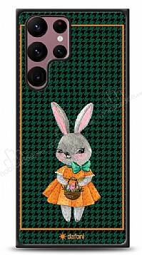 Dafoni Art Samsung Galaxy S22 Ultra 5G Lady Rabbit Kılıf - 1