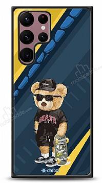 Dafoni Art Samsung Galaxy S22 Ultra 5G Skate Bear Kılıf - 1