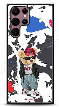 Dafoni Art Samsung Galaxy S22 Ultra 5G Sporty Teddy Bear Kılıf - 1