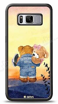 Dafoni Art Samsung Galaxy S8 Plus Sunset Teddy Bears Kılıf - 1