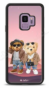 Dafoni Art Samsung Galaxy S9 Cool Couple Teddy Kılıf - 1