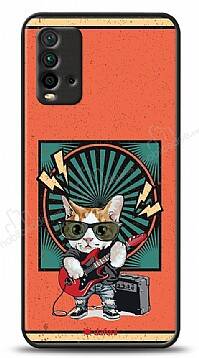 Dafoni Art Xiaomi Redmi 9T Guitarist Cat Kılıf - 1