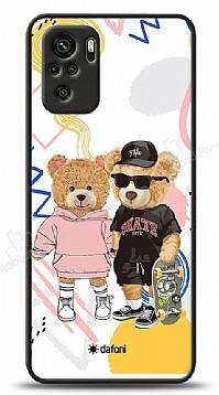 Dafoni Art Xiaomi Redmi Note 10 Fun Couple Teddy Kılıf - 1