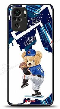 Dafoni Art Xiaomi Redmi Note 10 Hand Soccer Teddy Bear Kılıf - 1