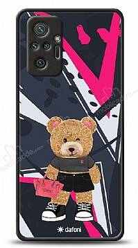 Dafoni Art Xiaomi Redmi Note 10 Pro Rock And Roll Teddy Bear Kılıf - 1