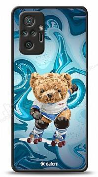 Dafoni Art Xiaomi Redmi Note 10 Pro Skating Teddy Bear Kılıf - 1