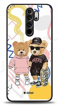 Dafoni Art Xiaomi Redmi Note 8 Pro Fun Couple Teddy Kılıf - 1